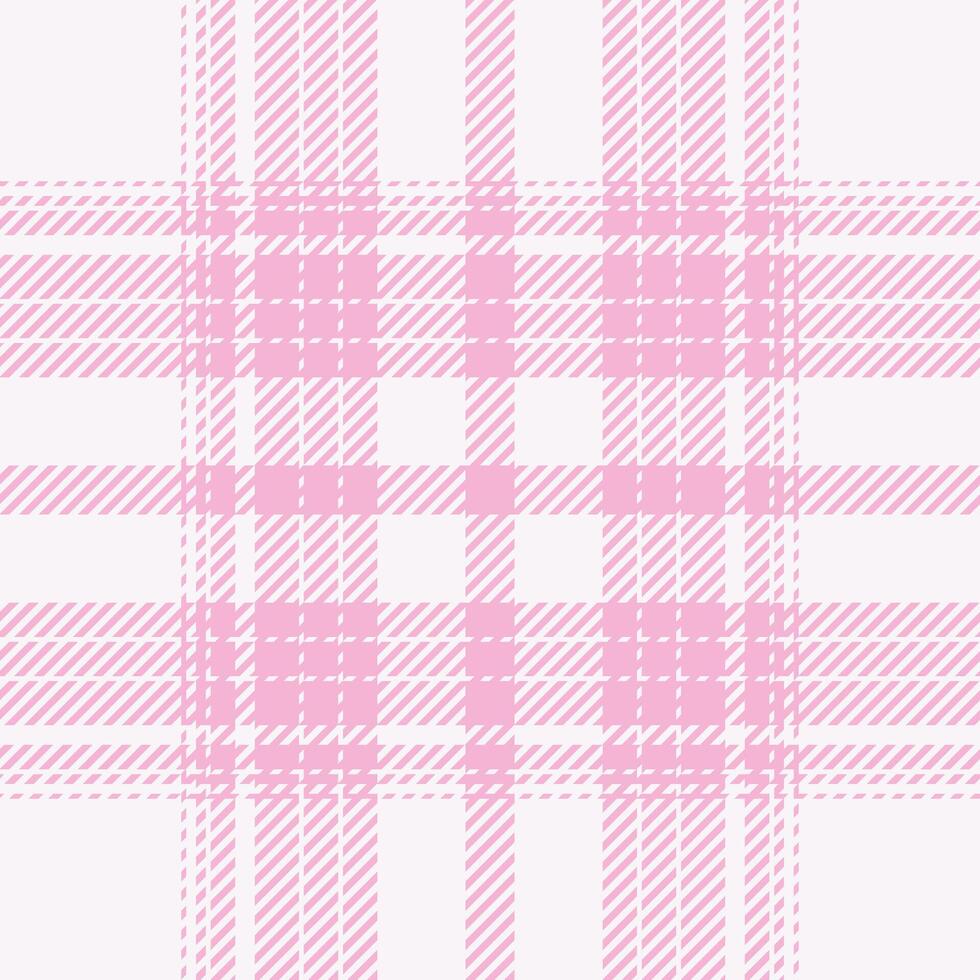 Plaid check pattern in pink. Seamless fabric texture. Tartan textile print. vector