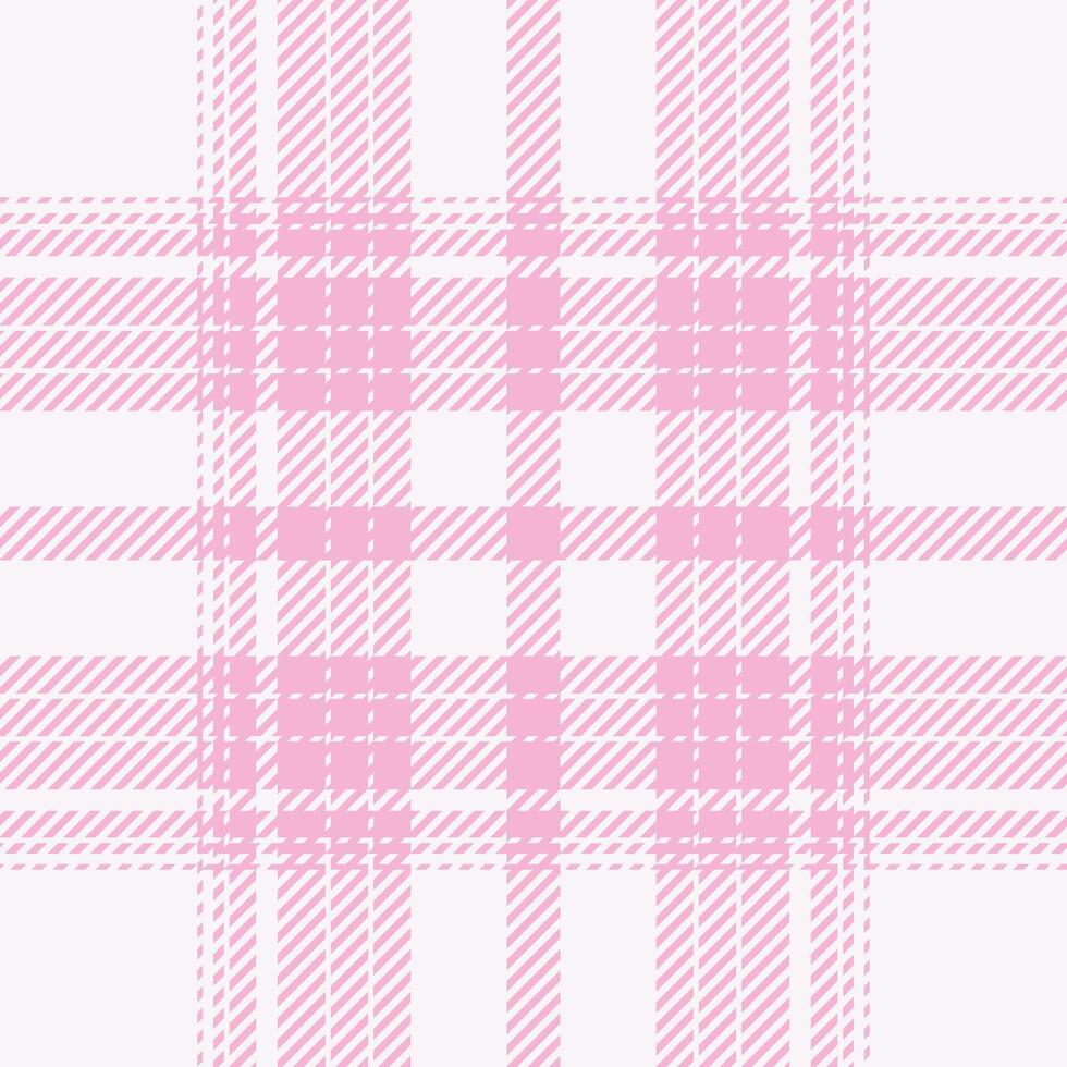 Plaid check pattern in pink. Seamless fabric texture. Tartan textile print. vector