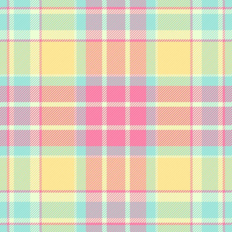 Pattern fabric background of seamless plaid texture with a tartan textile check. vector
