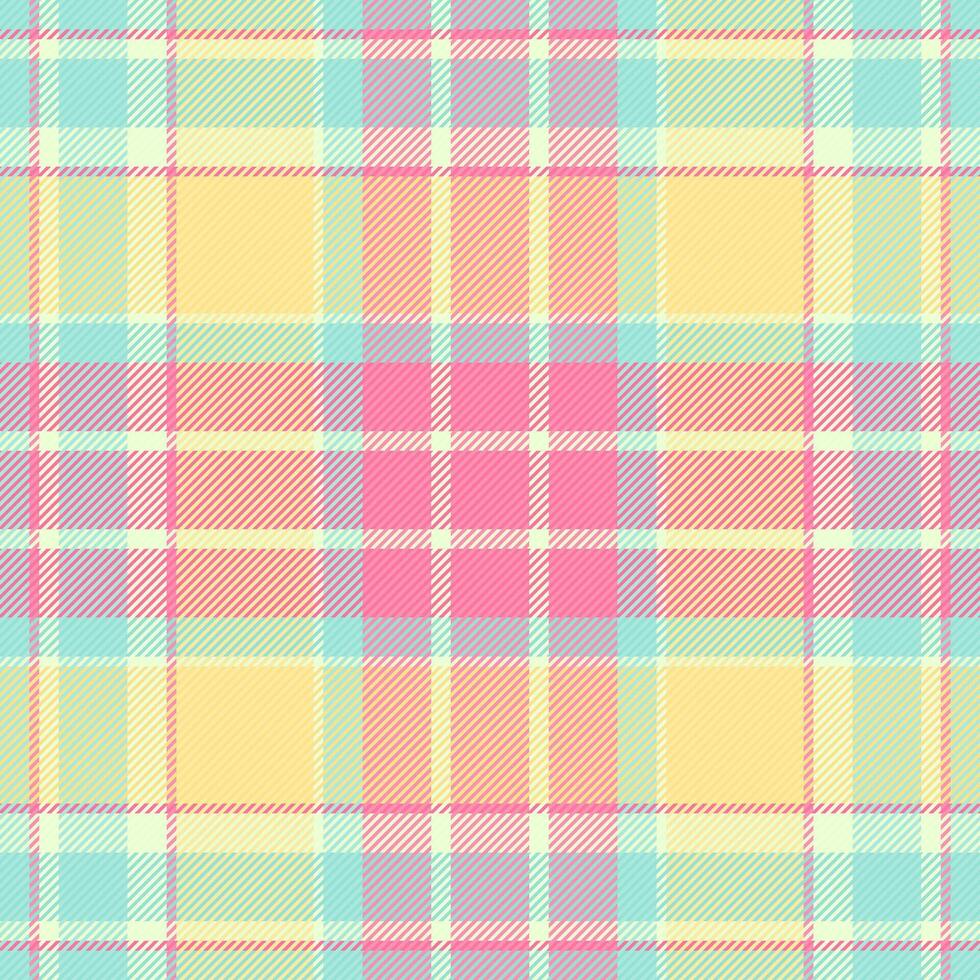 Pattern fabric background of seamless plaid texture with a tartan textile check. vector