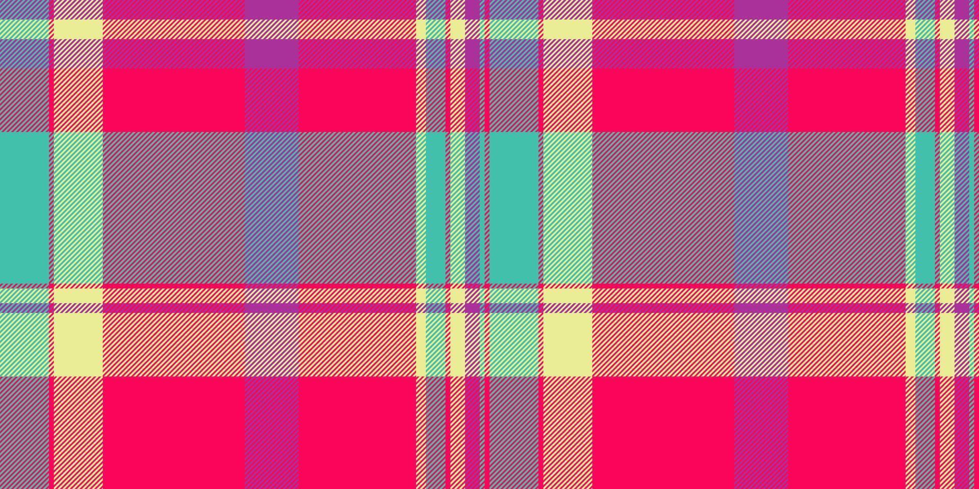 Sofa textile tartan background, covering texture check seamless. Checking pattern fabric plaid in bright and teal colors. vector