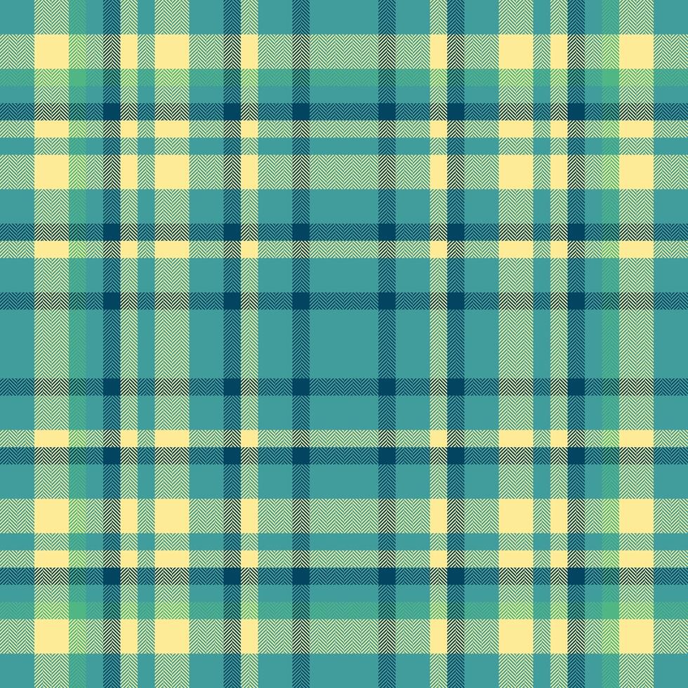 Background fabric of seamless textile tartan with a check pattern texture plaid. vector