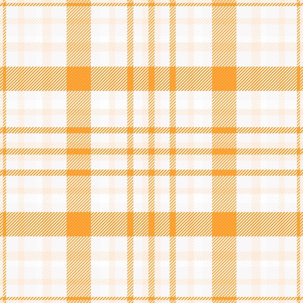 Decorating tartan check pattern, club fabric texture. Seasonal seamless background plaid textile in white and orange colors. vector