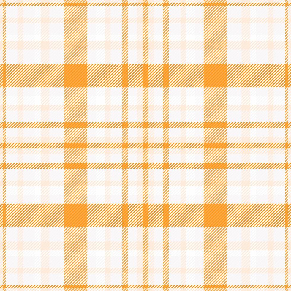 Decorating tartan check pattern, club fabric texture. Seasonal seamless background plaid textile in white and orange colors. vector