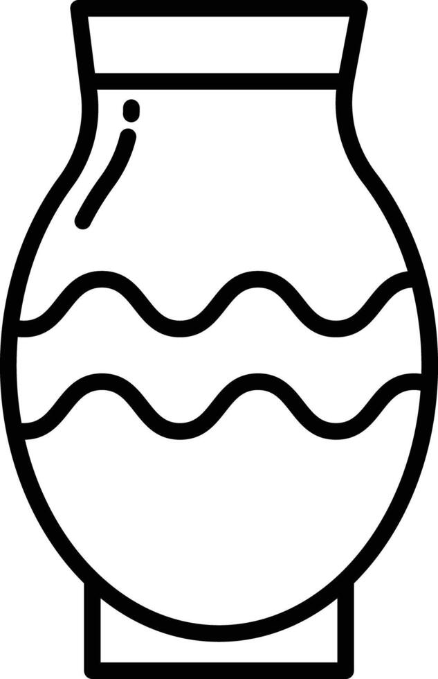 Pot outline illustration vector