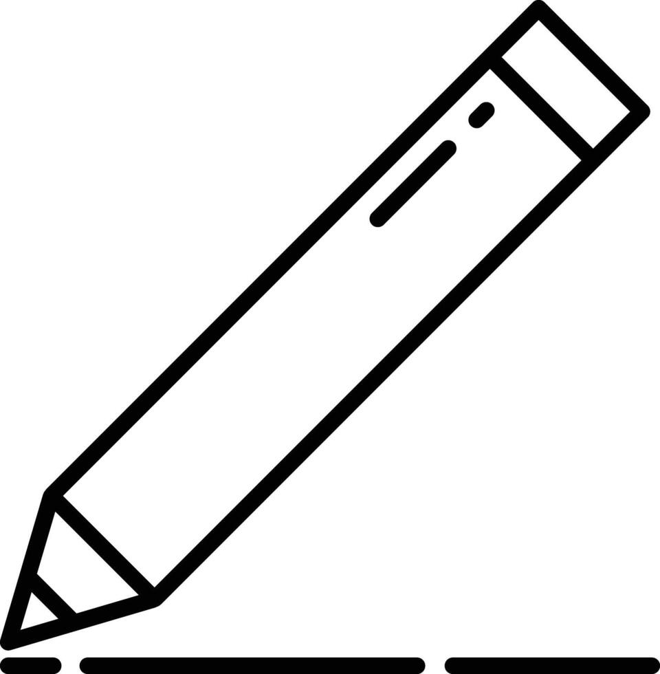 Pencil outline illustration vector