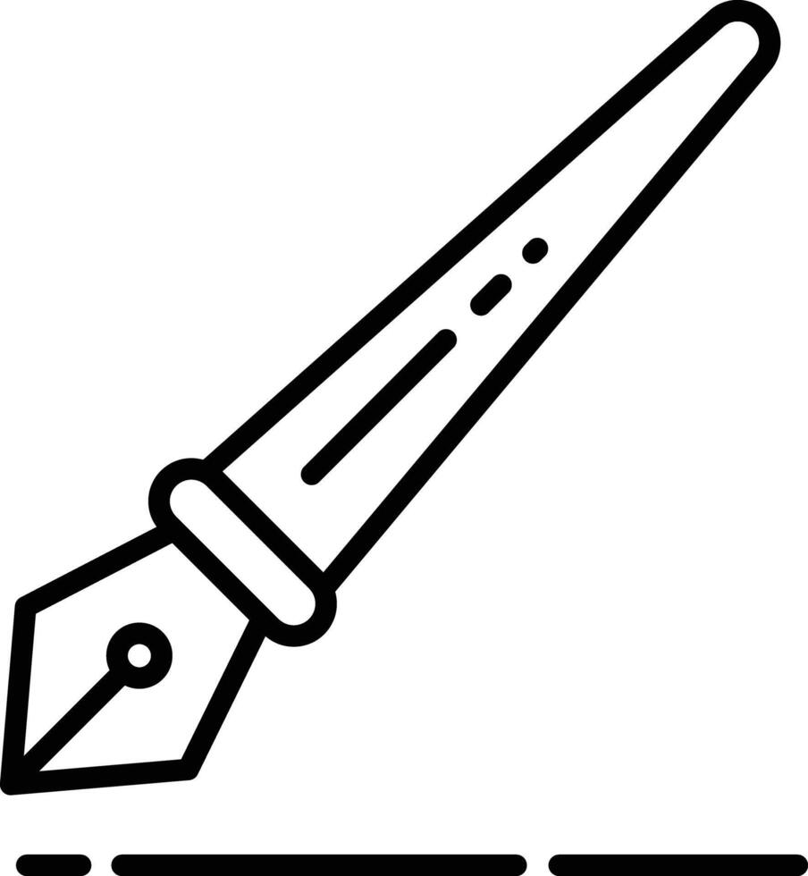 Ink Pen outline illustration vector
