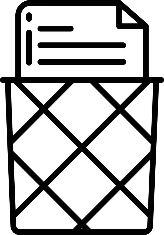 Trash outline illustration vector