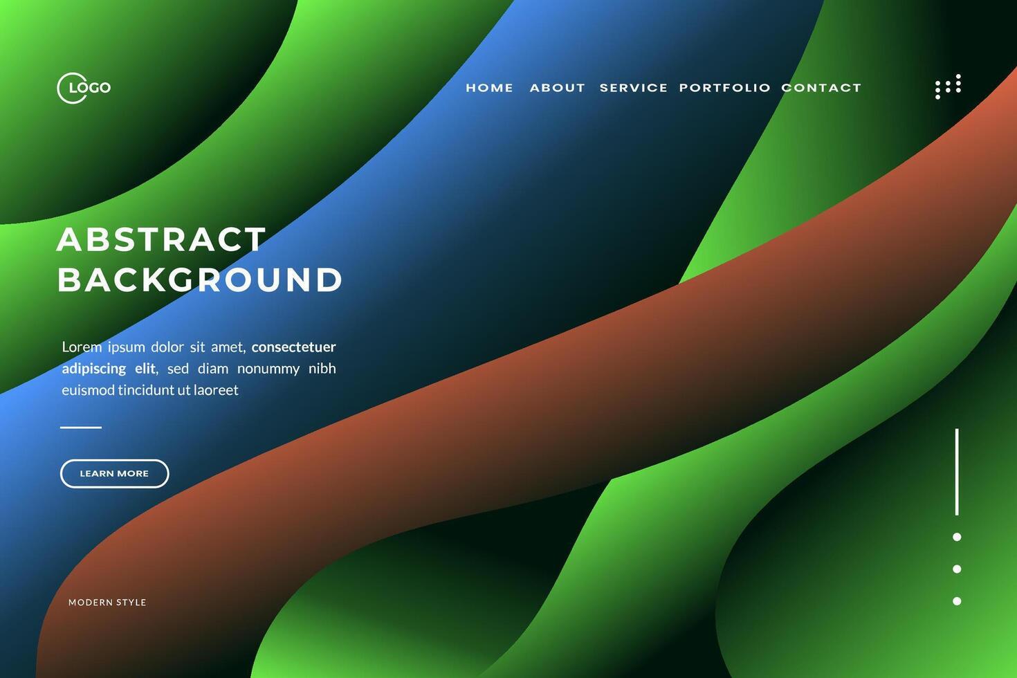 Vibrant Green Background Abstract Digital Print for Website vector