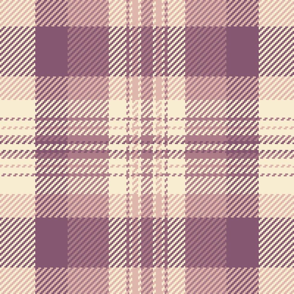 Check background of plaid pattern seamless with a fabric tartan texture textile. vector