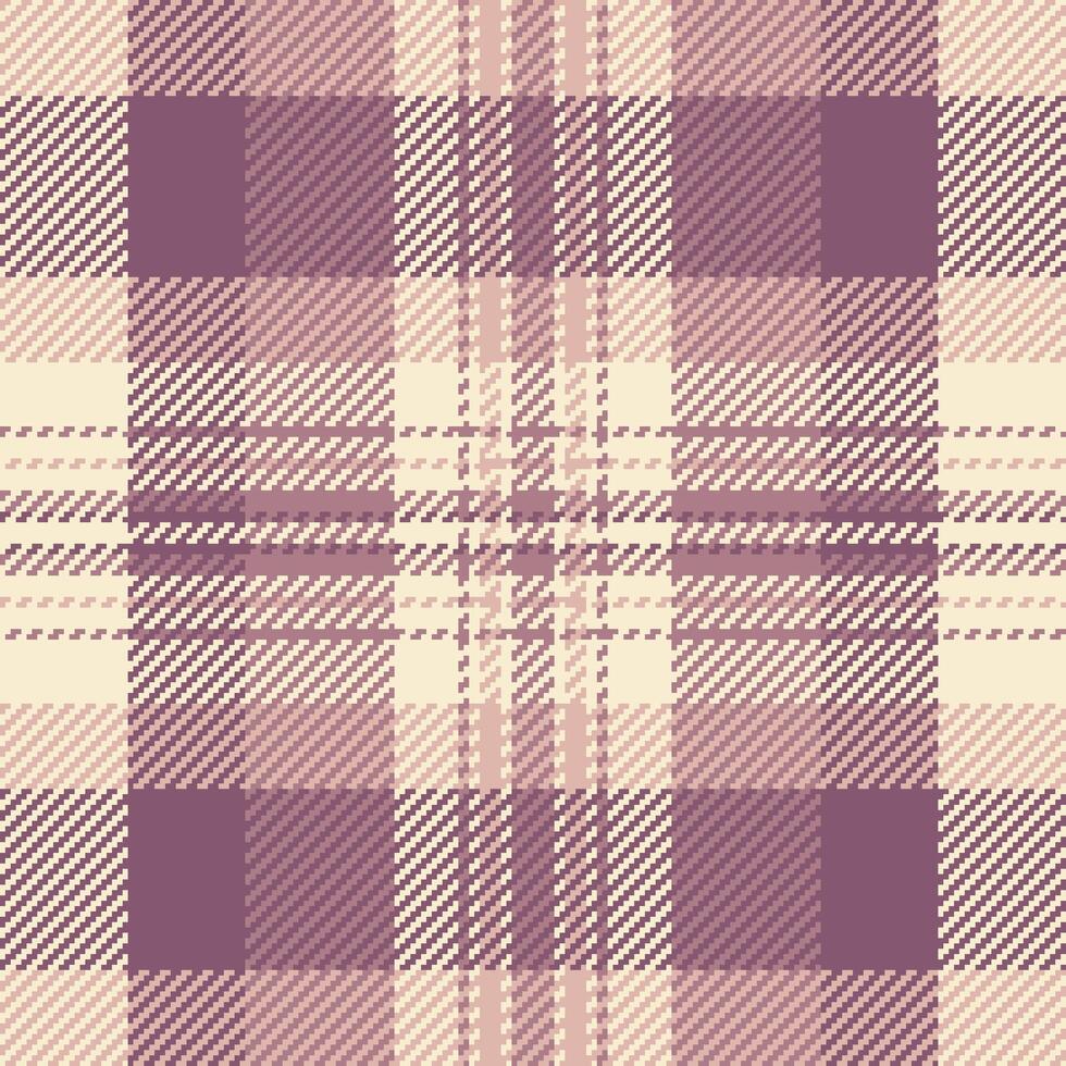 Check background of plaid pattern seamless with a fabric tartan texture textile. vector