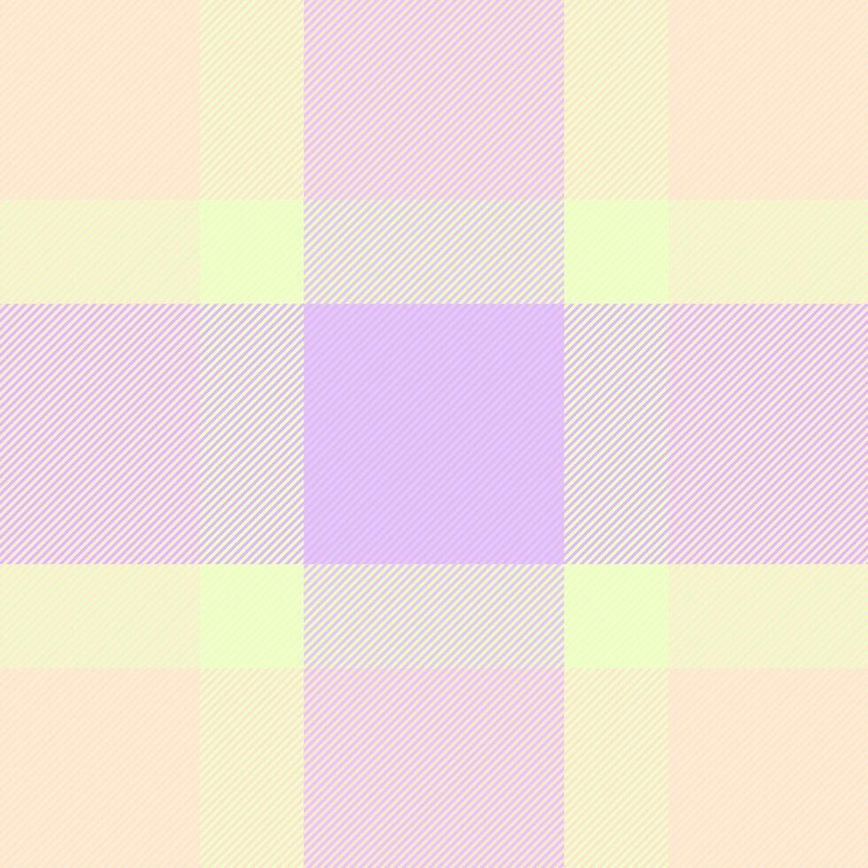 Loft textile fabric seamless, yuletide check pattern plaid. Foot tartan texture background in light and blanched almond colors. vector