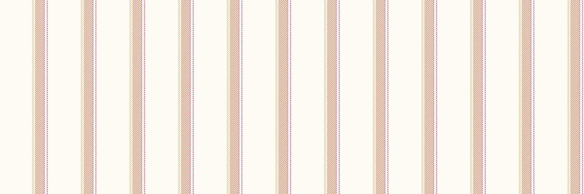 Graph vertical texture, linen seamless fabric pattern. Daisy lines textile stripe background in ivory and orange colors. vector