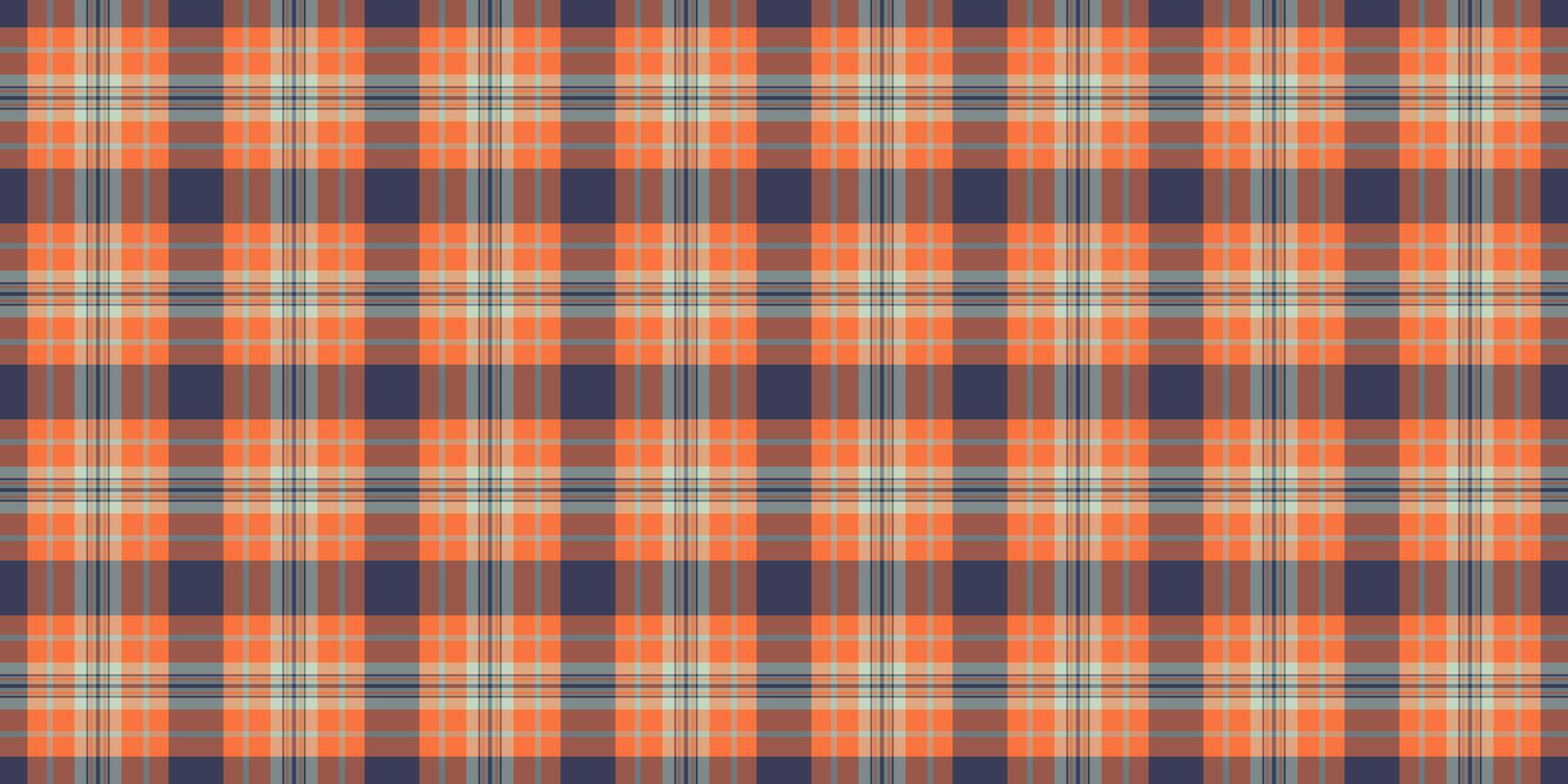 Pretty fabric texture , mixed background plaid tartan. Textured seamless textile pattern check in orange and pastel colors. vector