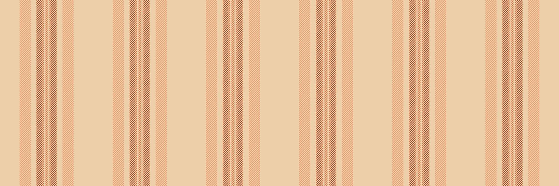 Cotton lines background , stylish stripe textile seamless. Up pattern fabric vertical texture in light and orange colors. vector