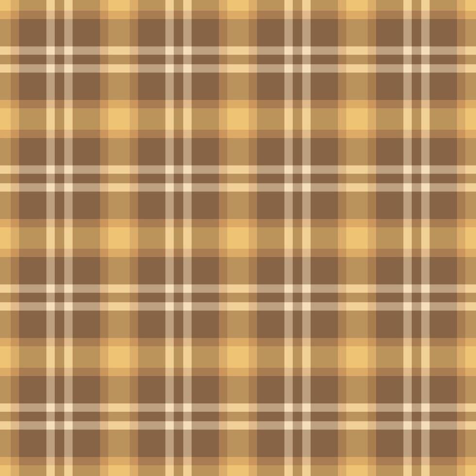 Father check seamless fabric, stationary plaid pattern textile. Cell texture tartan background in orange and amber colors. vector