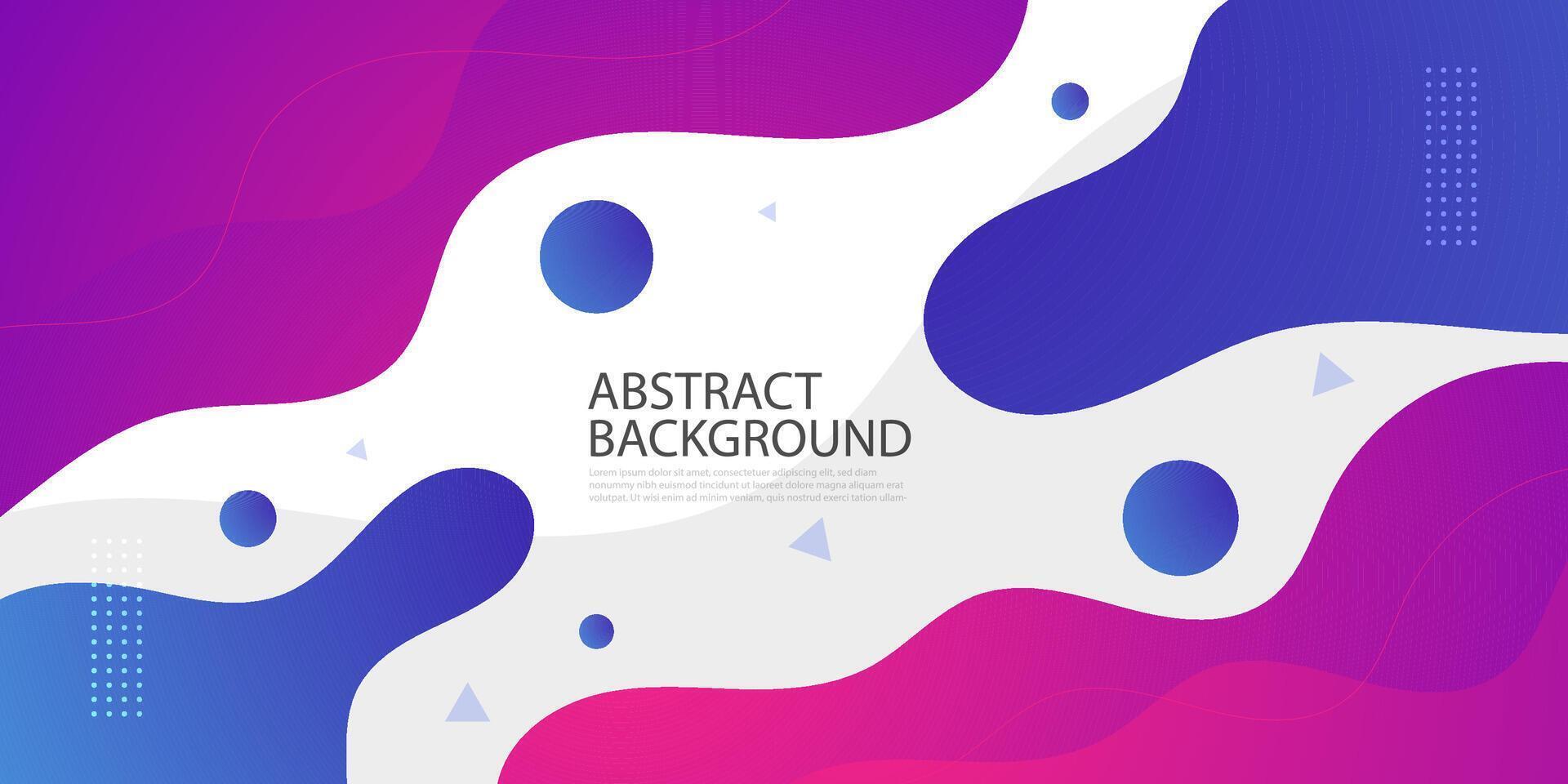 Colorful purple and blue gradient geometric business banner wave design. Creative banner design with wave shapes and lines for template. Simple white horizontal banner. Eps10 vector