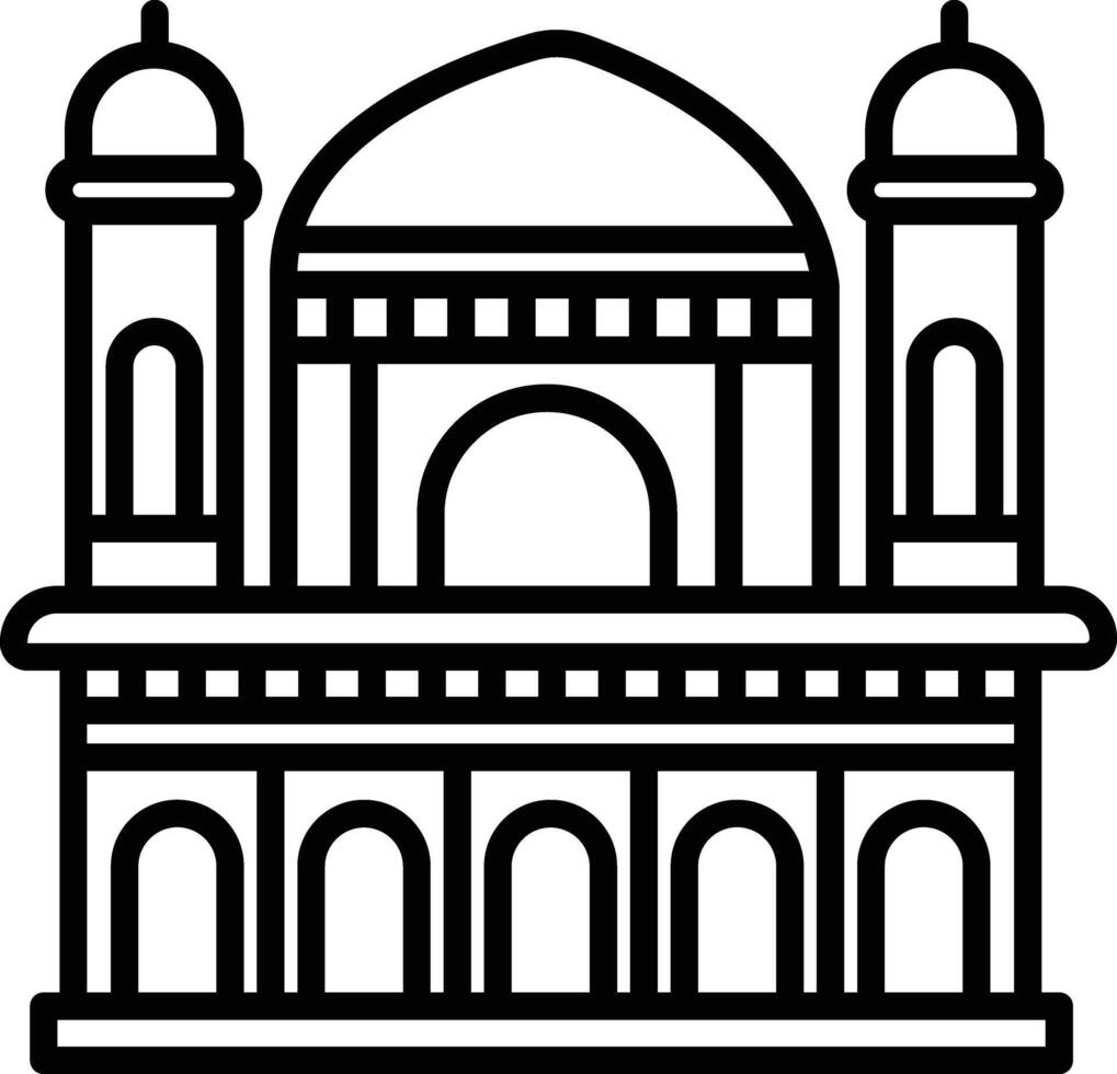 Building outline illustration vector