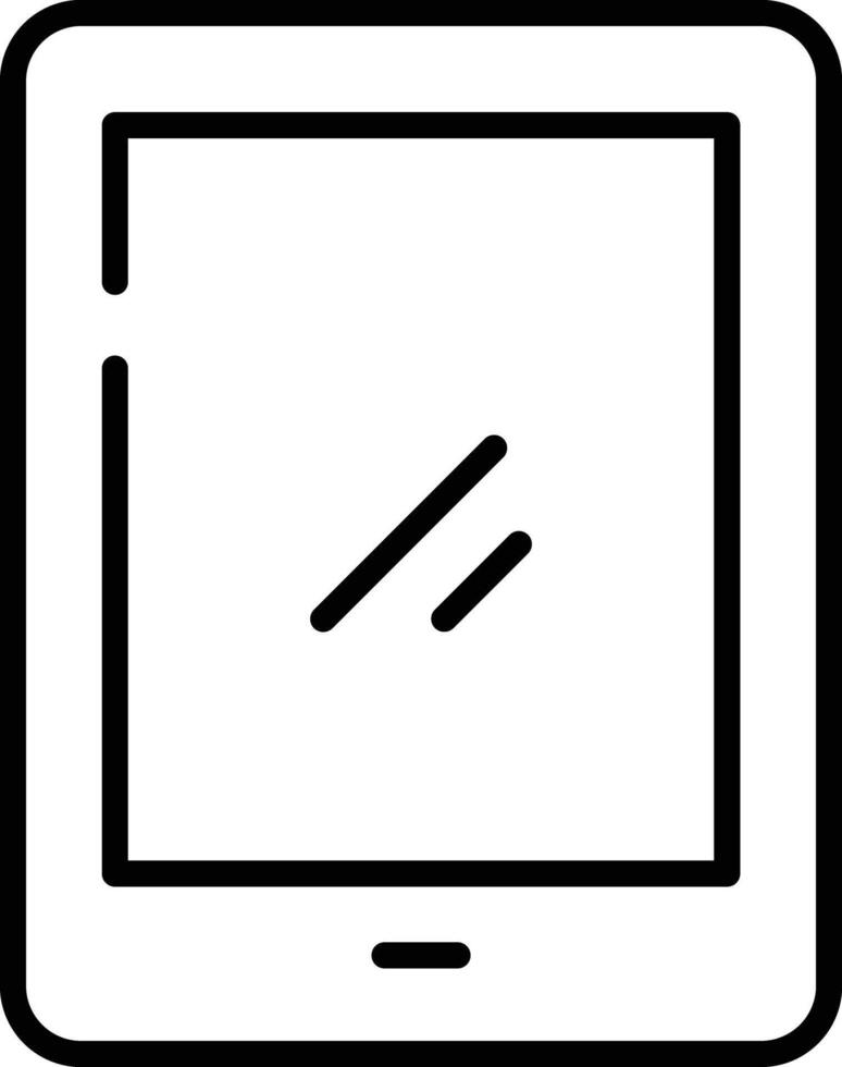tablet outline illustration vector