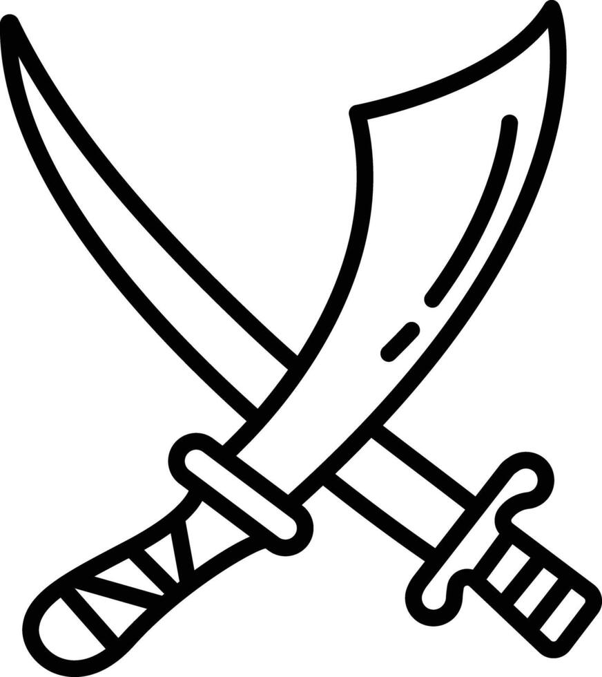 Sword outline illustration vector