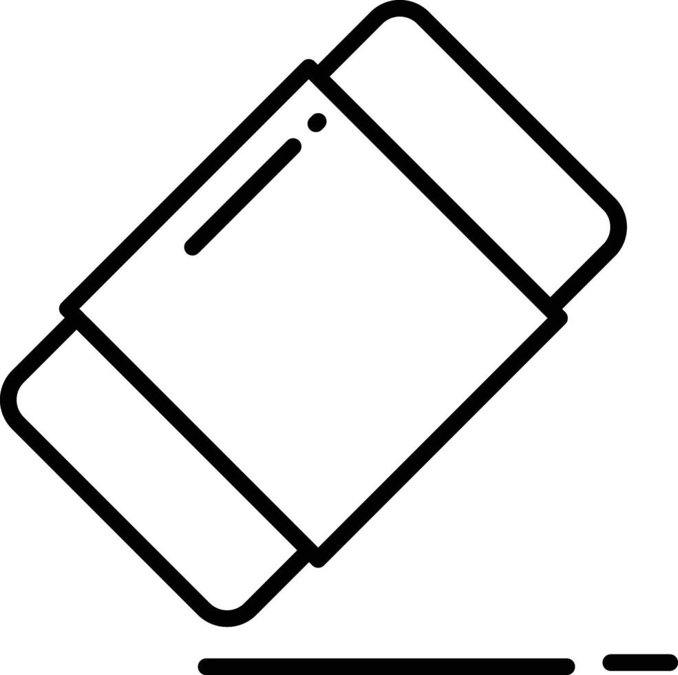Eraser outline illustration vector