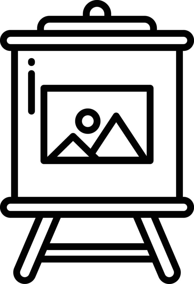 Canvas Painting outline illustration vector