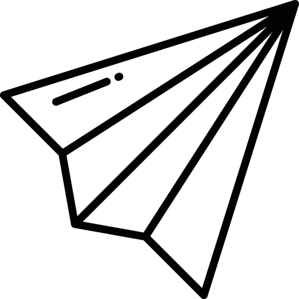 Paper Plane outline illustration vector