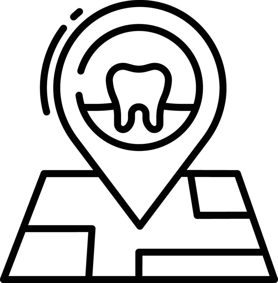 map pin outline illustration vector