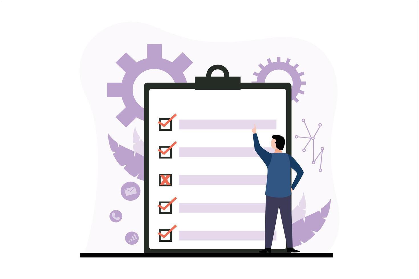 Finance Business Flat Design Illustration vector