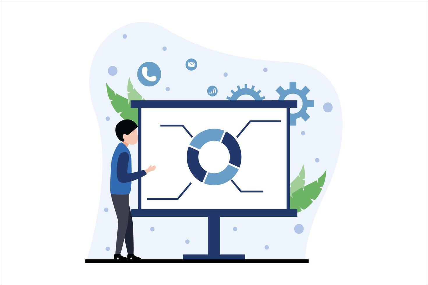 Finance Business Flat Design Illustration vector