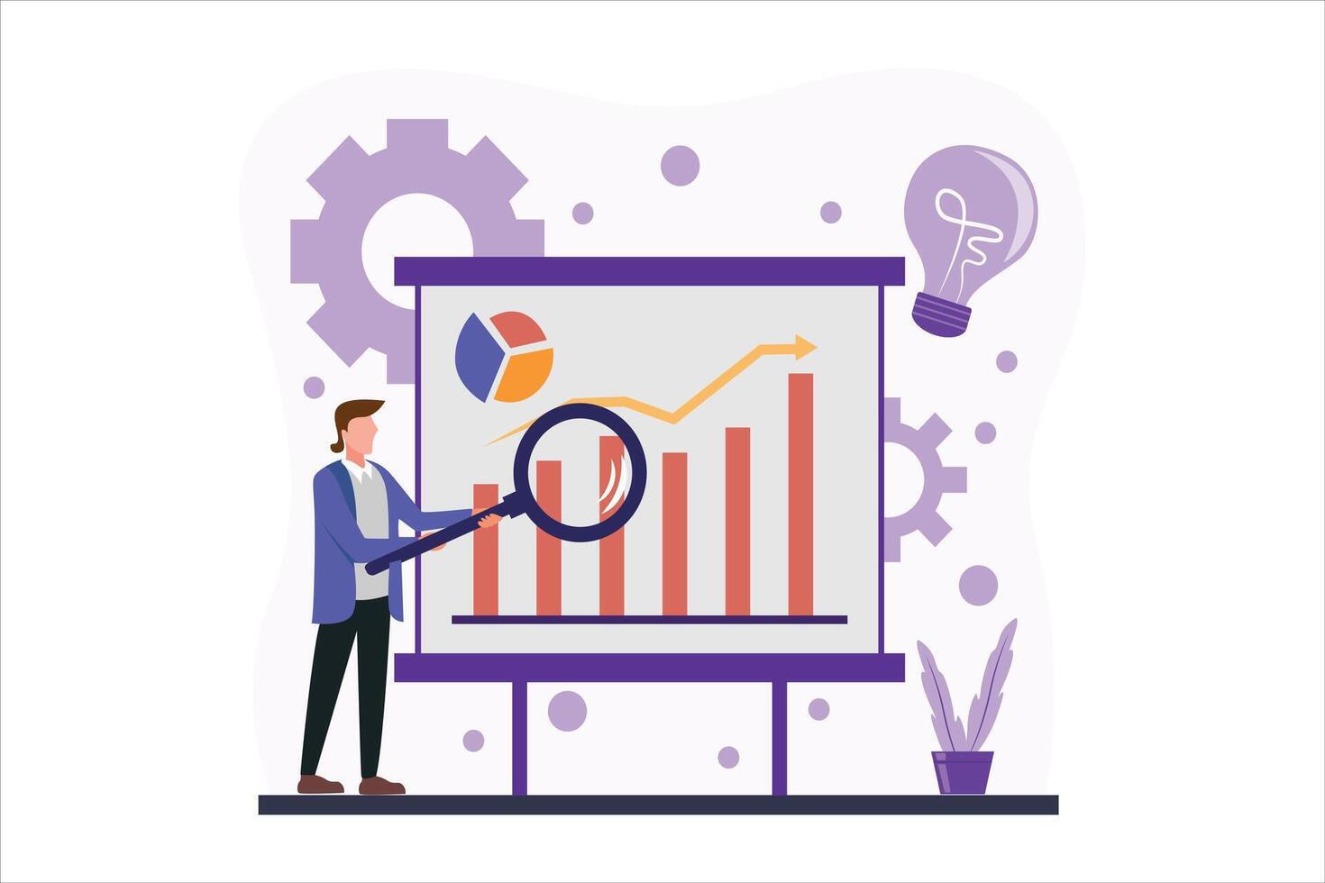 Finance Business Flat Design Illustration vector
