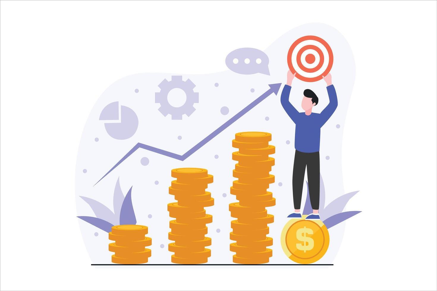 Finance Business Flat Design Illustration vector