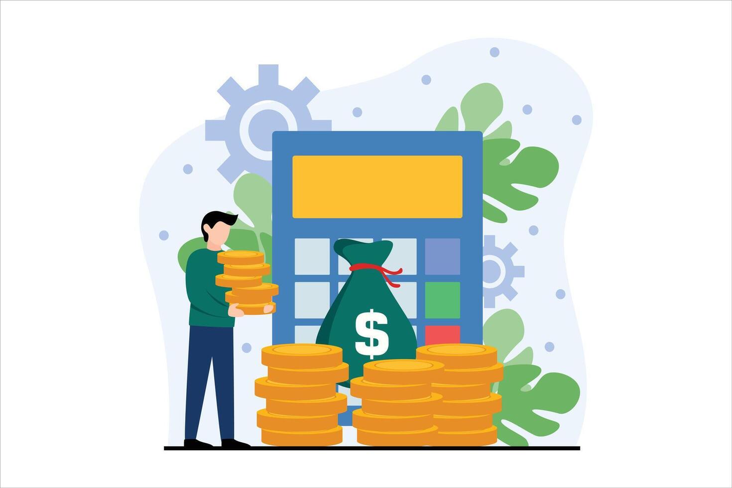 Finance Business Flat Design Illustration vector