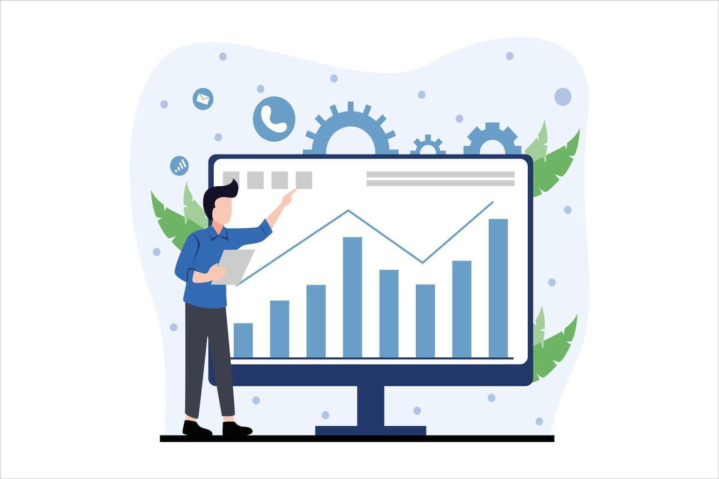 Finance Business Flat Design Illustration vector