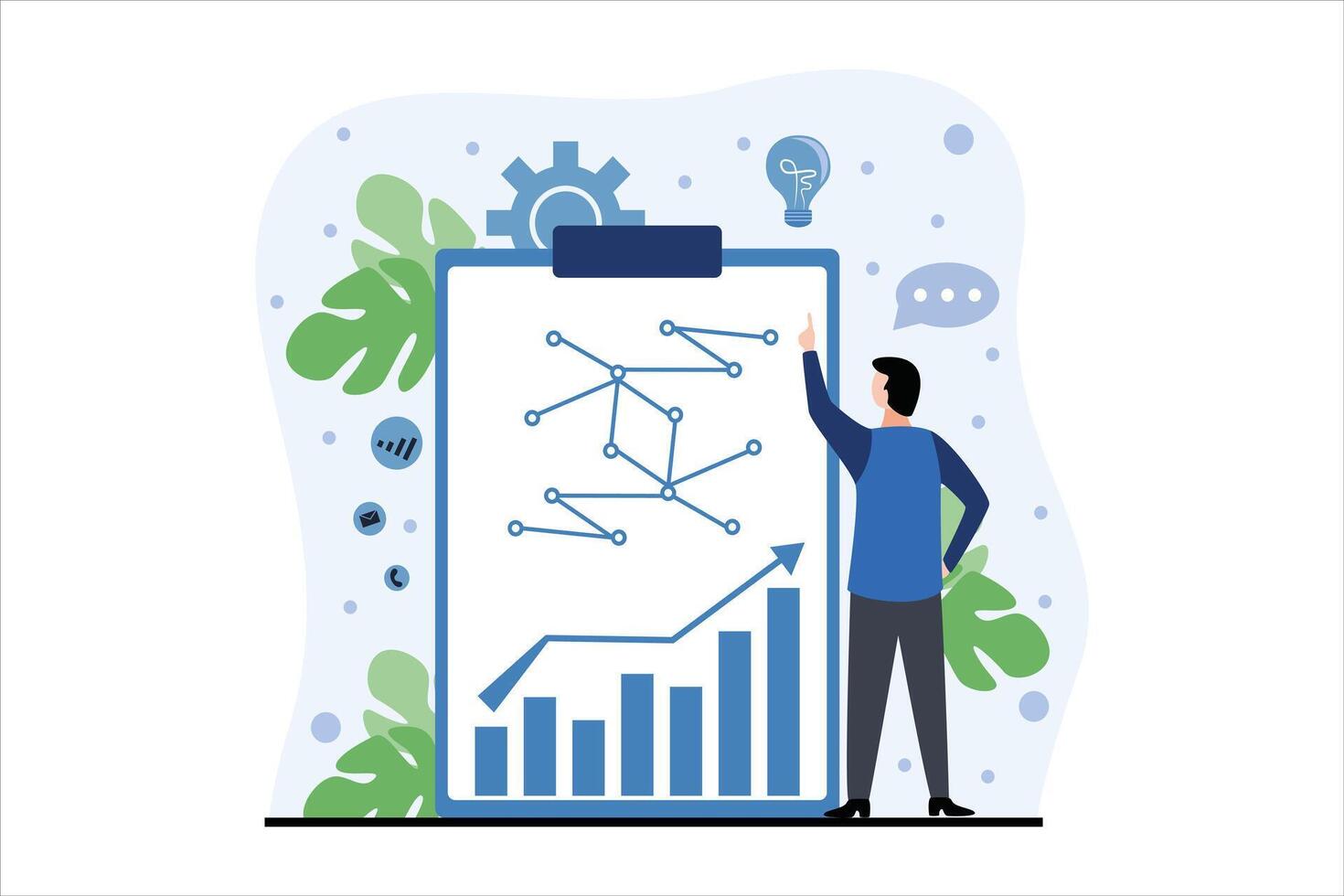 Finance Business Flat Design Illustration vector