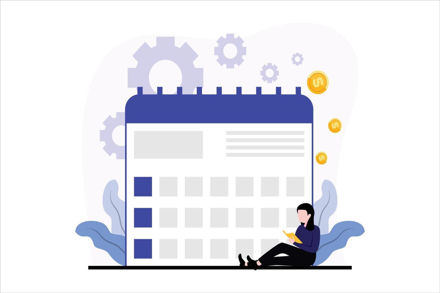 Finance Business Flat Design Illustration vector