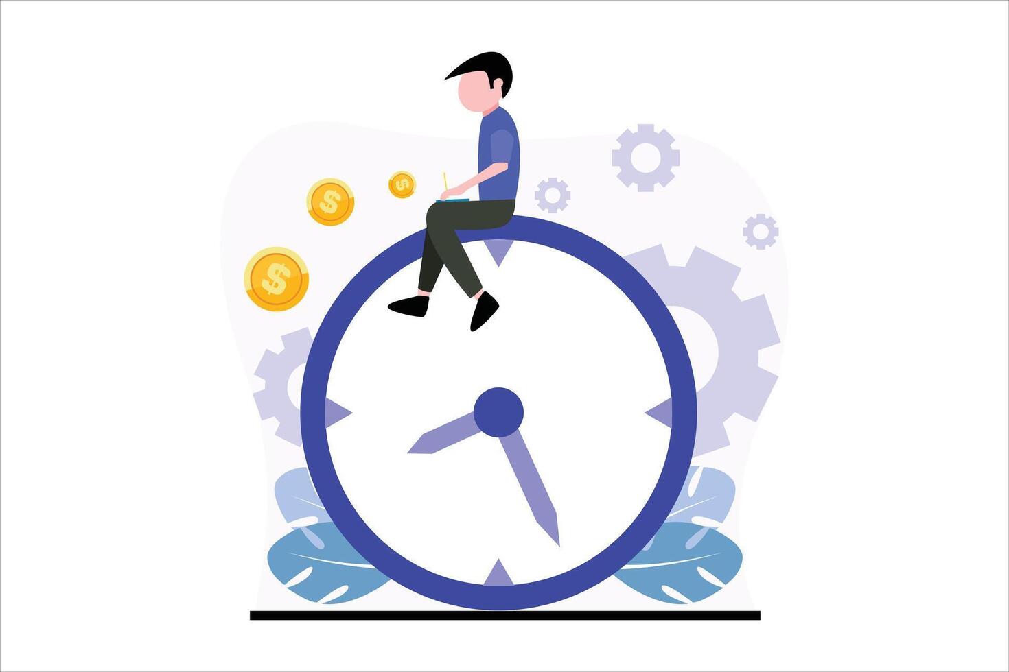 Finance Business Flat Design Illustration vector