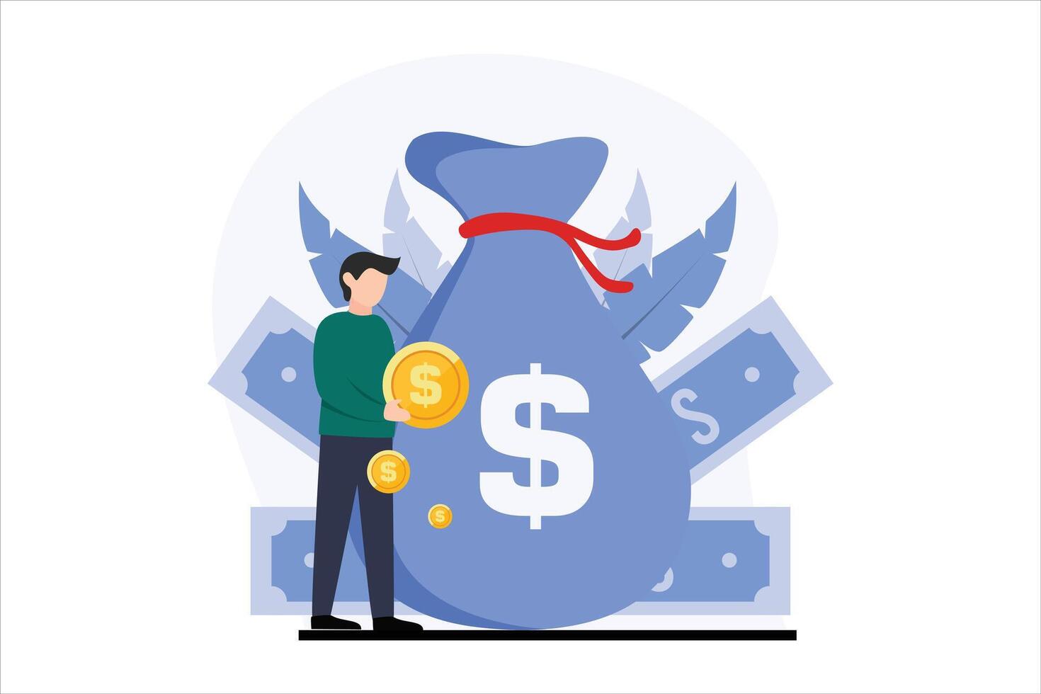 Finance Business Flat Design Illustration vector