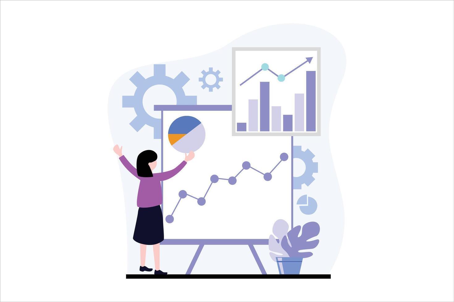 Finance Business Flat Design Illustration vector