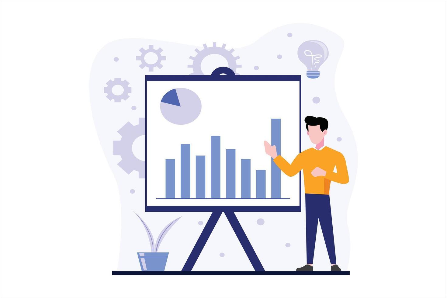 Finance Business Flat Design Illustration vector