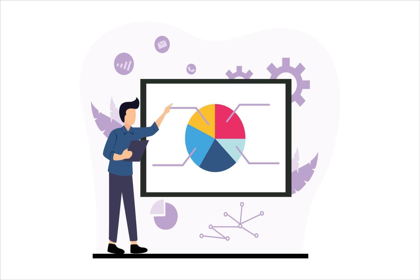 Finance Business Flat Design Illustration vector