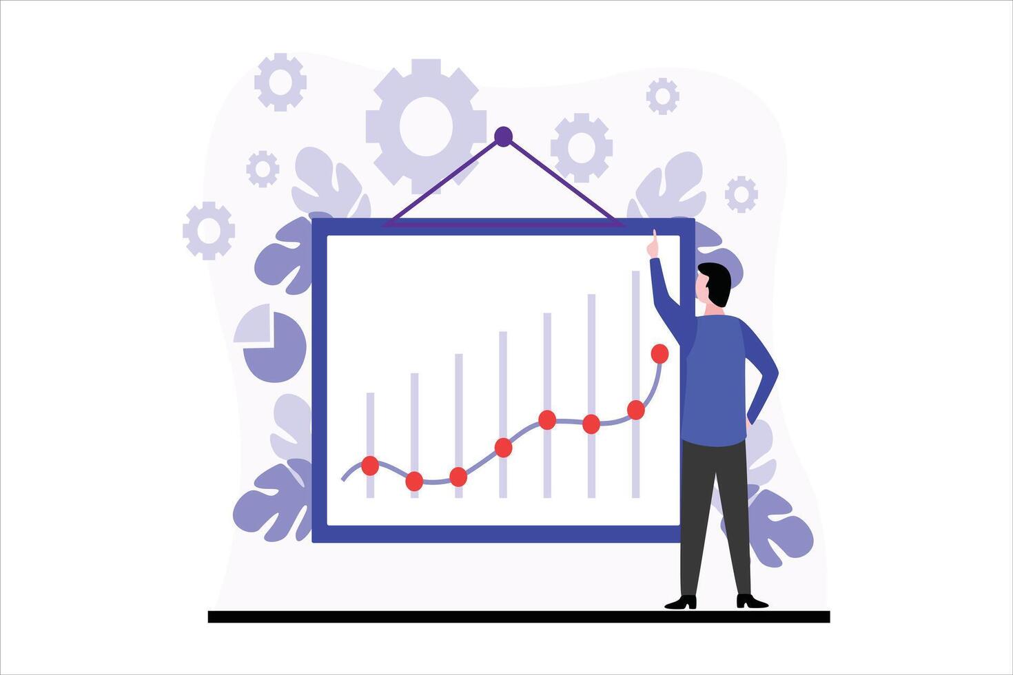 Finance Business Flat Design Illustration vector