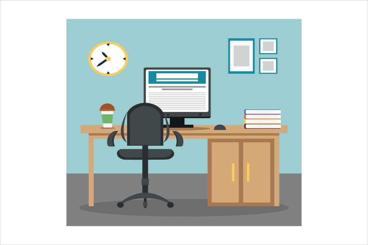 Online Learning Flat Illustration Design vector