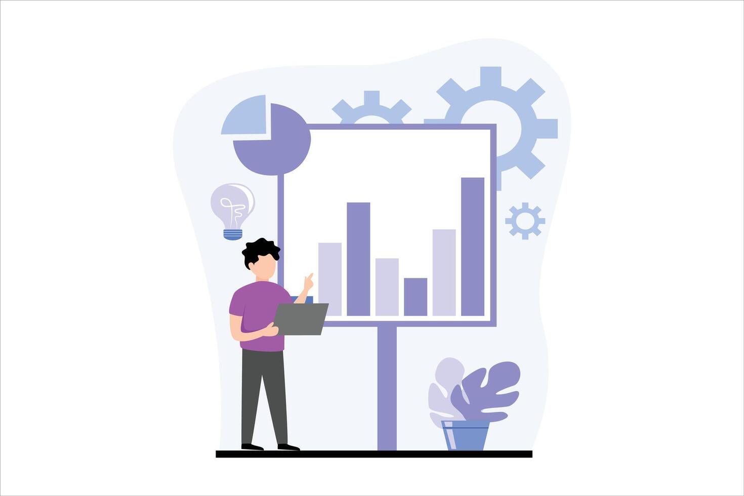 Finance Business Flat Design Illustration vector