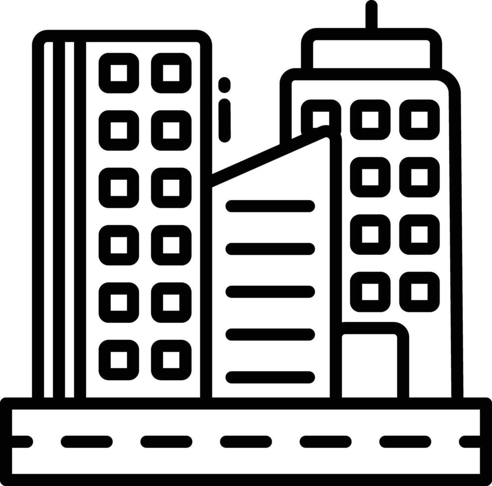 company building outline illustration vector