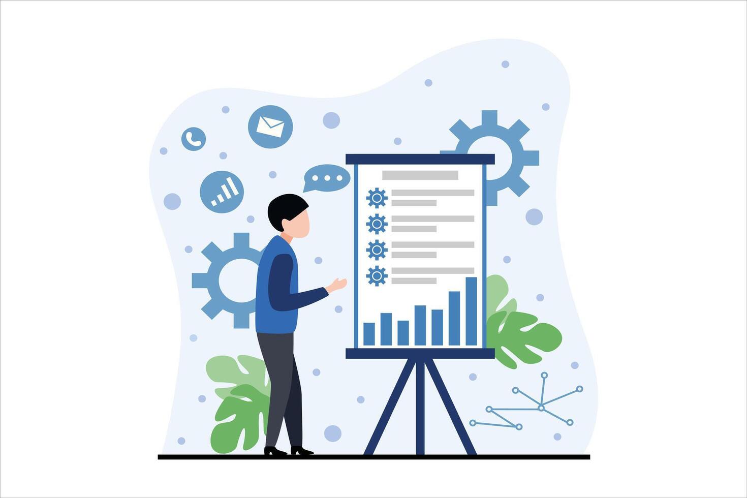 Finance Business Flat Design Illustration vector