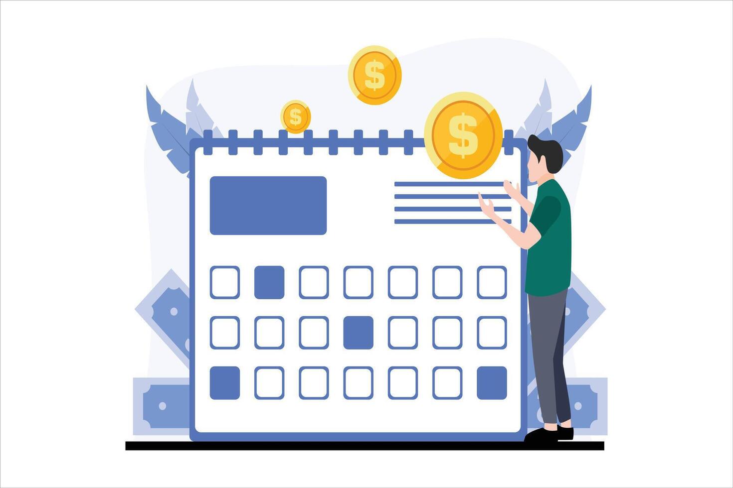 Finance Business Flat Design Illustration vector