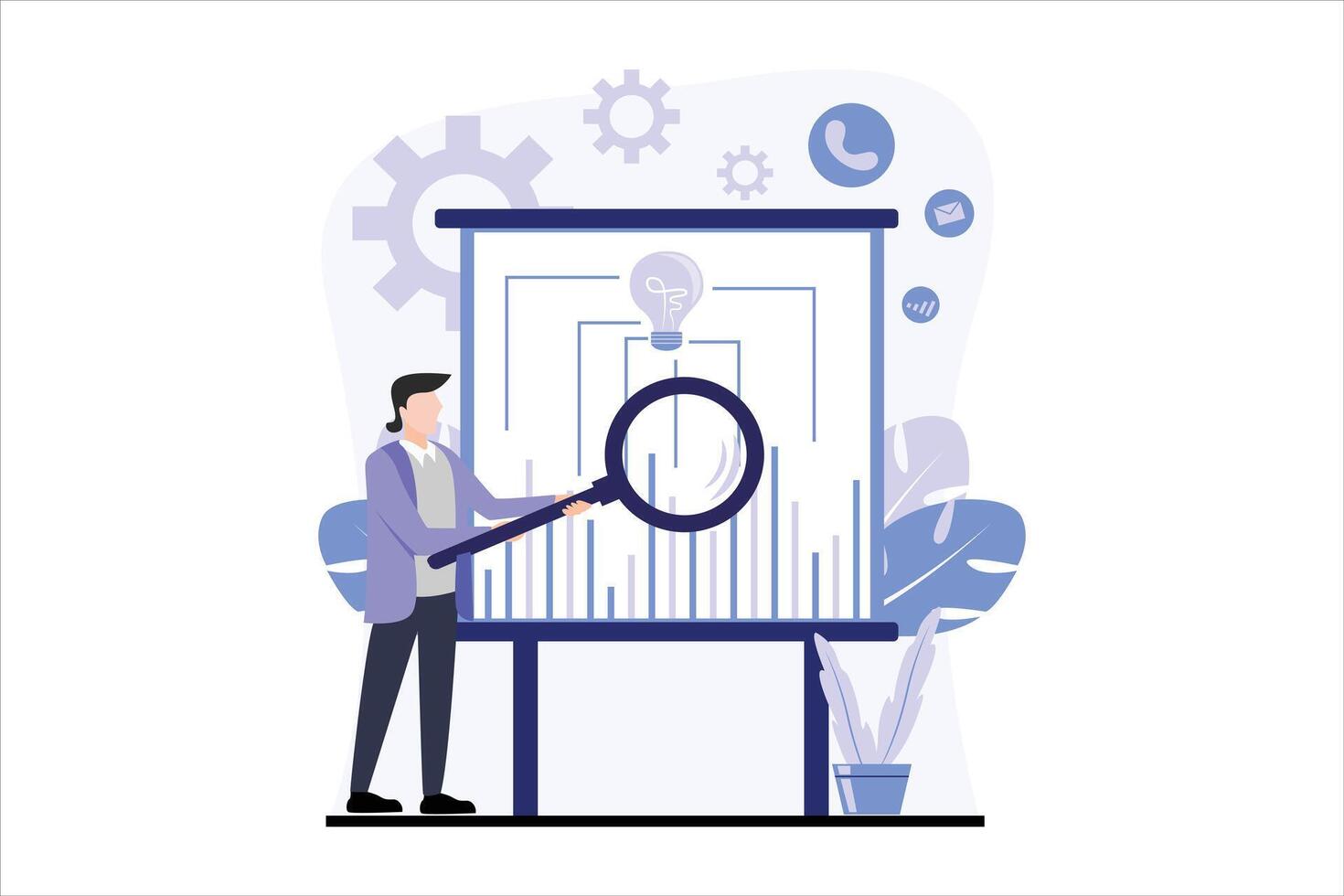 Finance Business Flat Design Illustration vector
