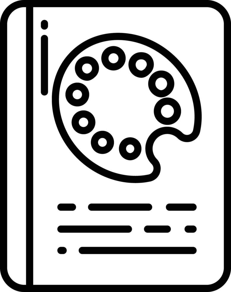 Book outline illustration vector