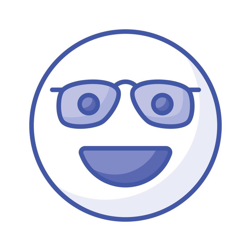 Nerd emoji icon design, ready for premium use vector